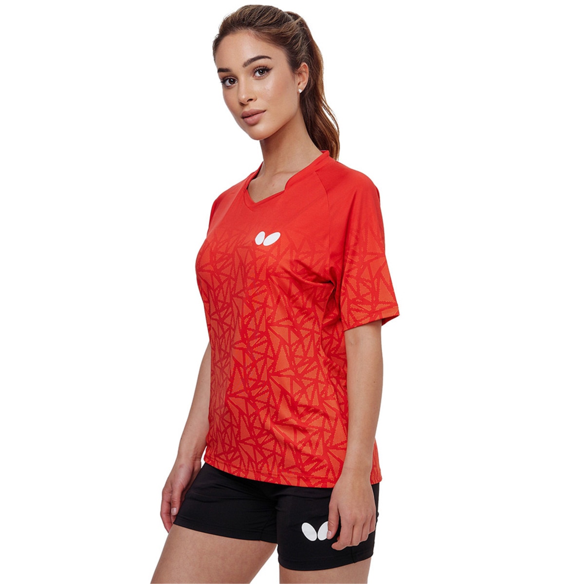 Higo Lady Shirt Red, Side 2, Model